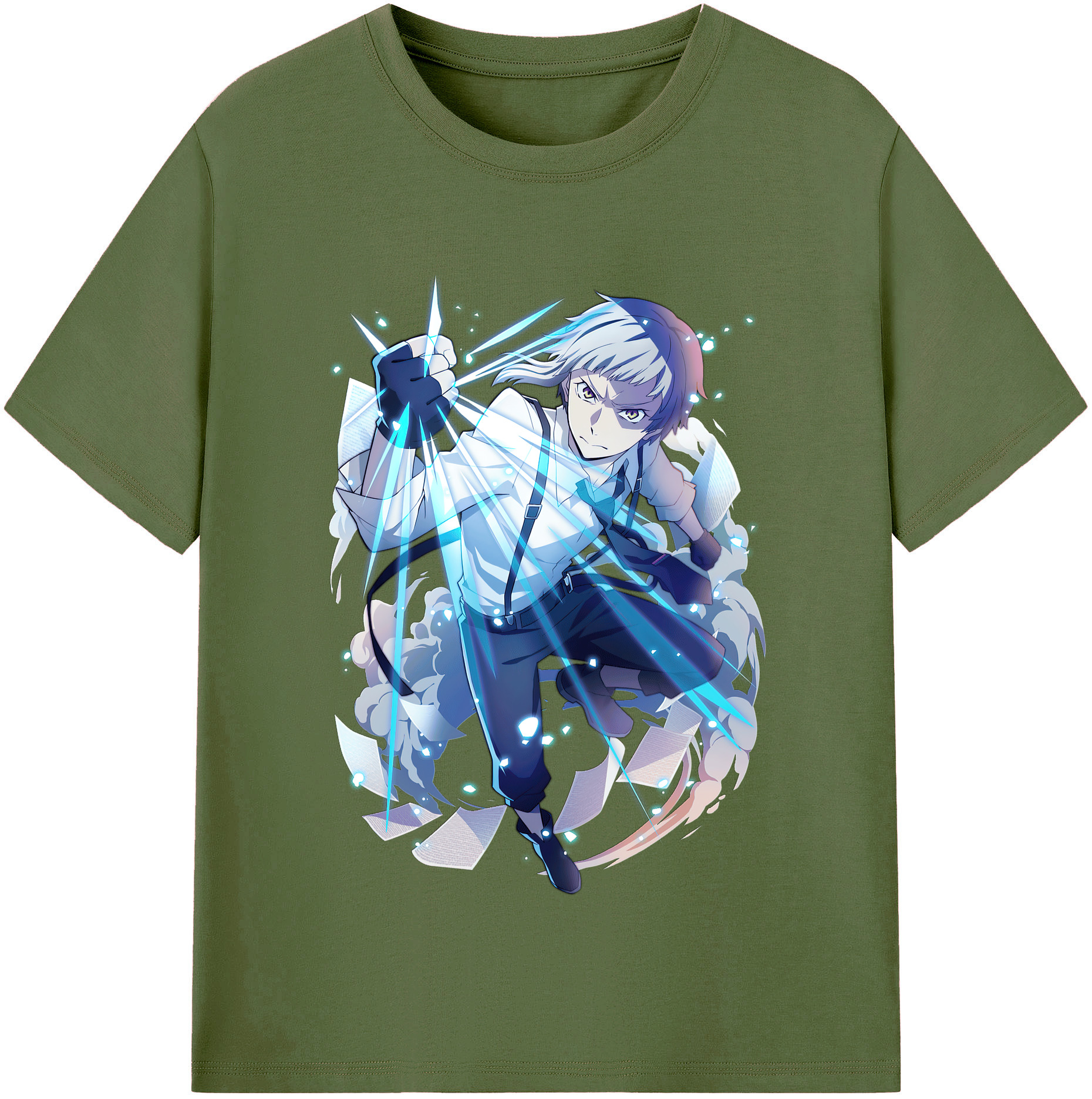 （画像用） 文豪ストレイドッグス Bungo Stray Dogs 綿100％半袖Tシャツ（フロントプリント）